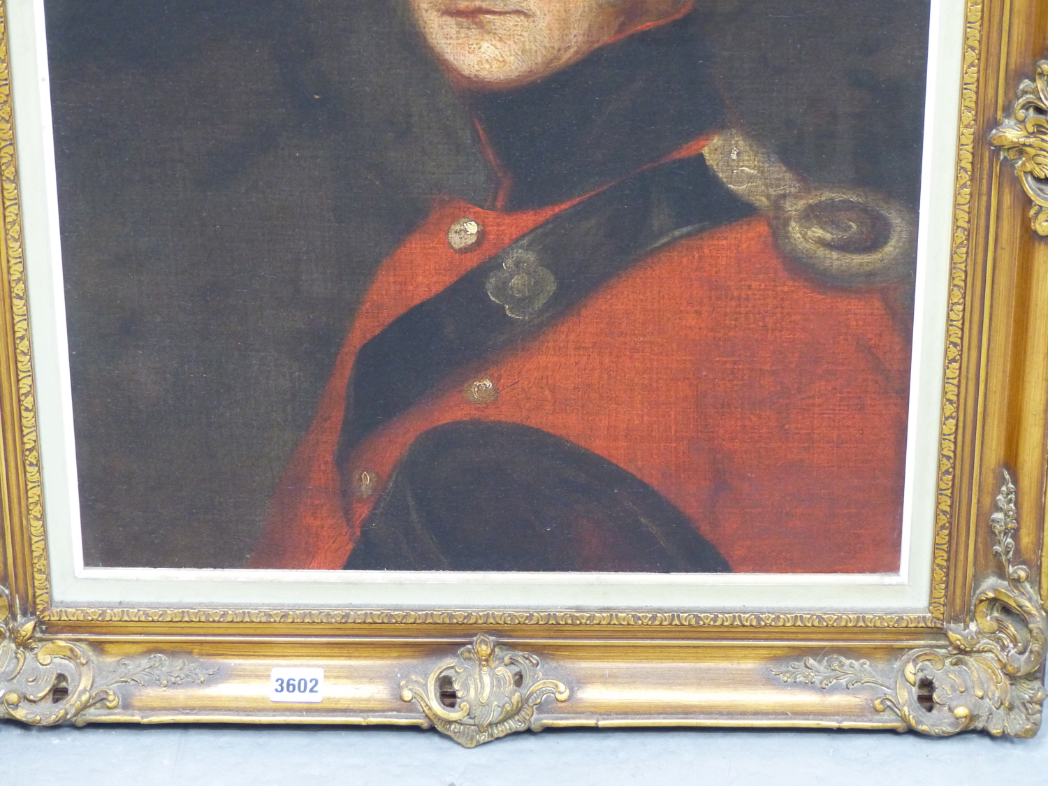 19TH CENTURY ENGLISH SCHOOL, PORTRAIT OF AN OFFICER, OIL ON CANVAS. 58.5 x 48cms. - Image 8 of 9
