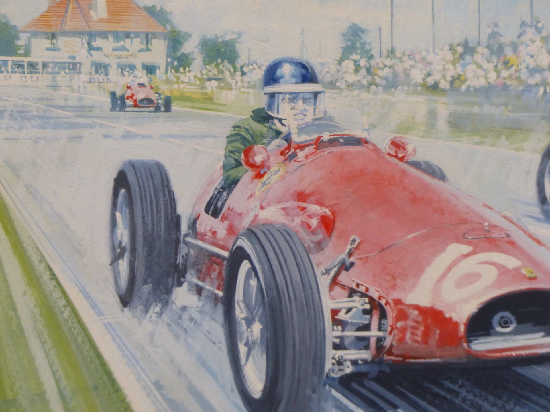 RODNEY DIGGENS (B 1937), ARR. THE 1953 FRENCH GRAND PRIX MIKE HAWTHORN IN A FERRARI LEADING FANGIO - Image 7 of 10