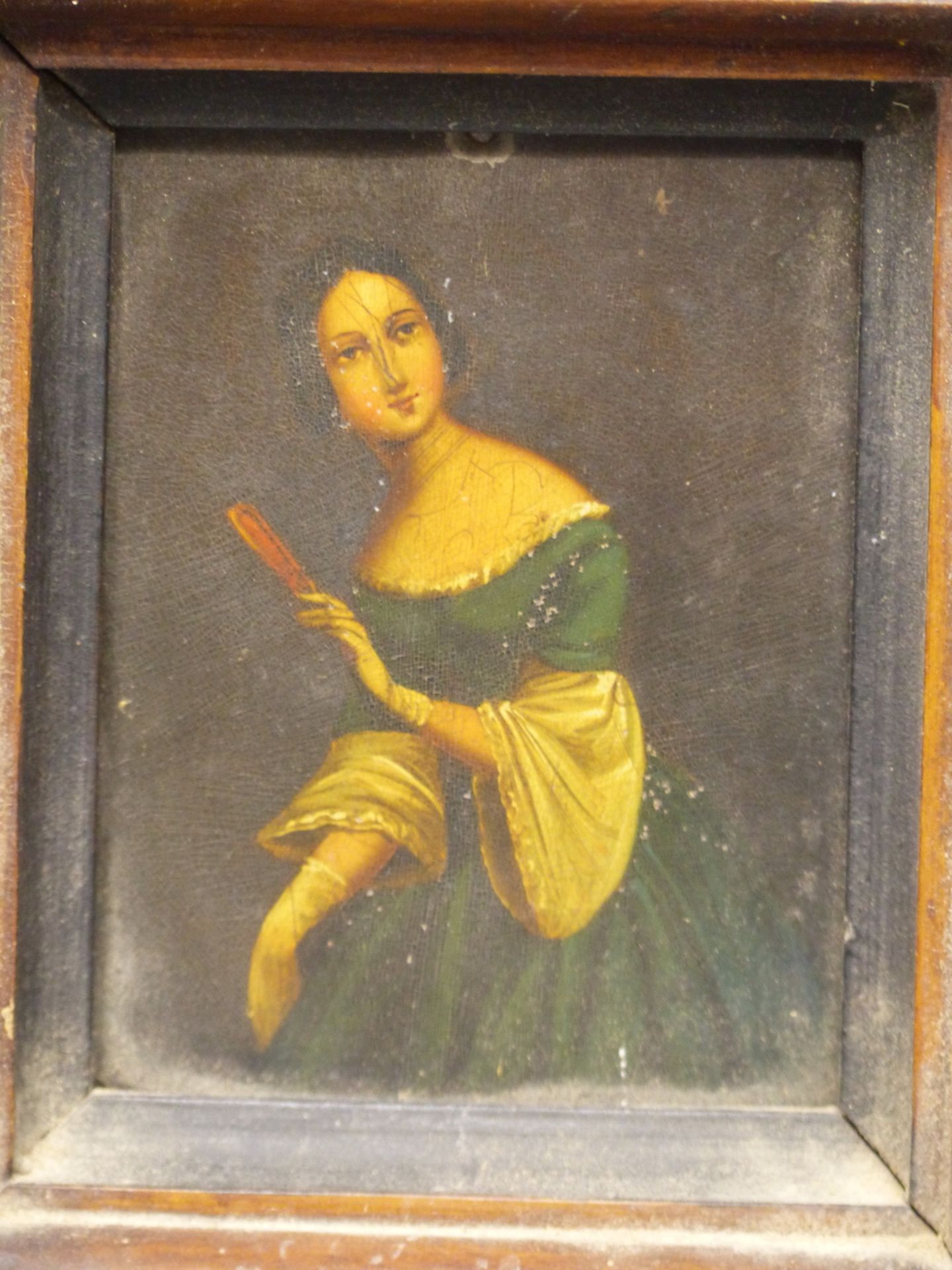 19TH CENTURY CONTINENTAL SCHOOL, STUDY OF A YOUNG LADY, OIL ON METAL PANEL. 7.5 X 10 cm. - Image 2 of 5