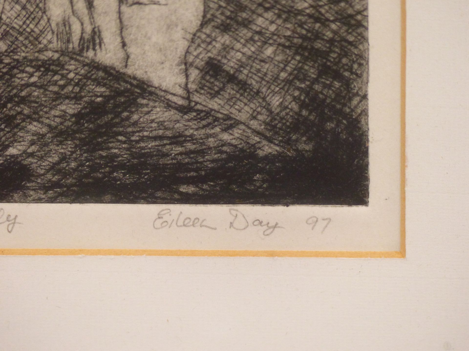 EILEEN DAY (20TH CENTURY) ARR.THE BARN, HEBLY. PENCIL SIGNED ARTIST PROOF ETCHING.21 X 28 cm. - Image 2 of 6