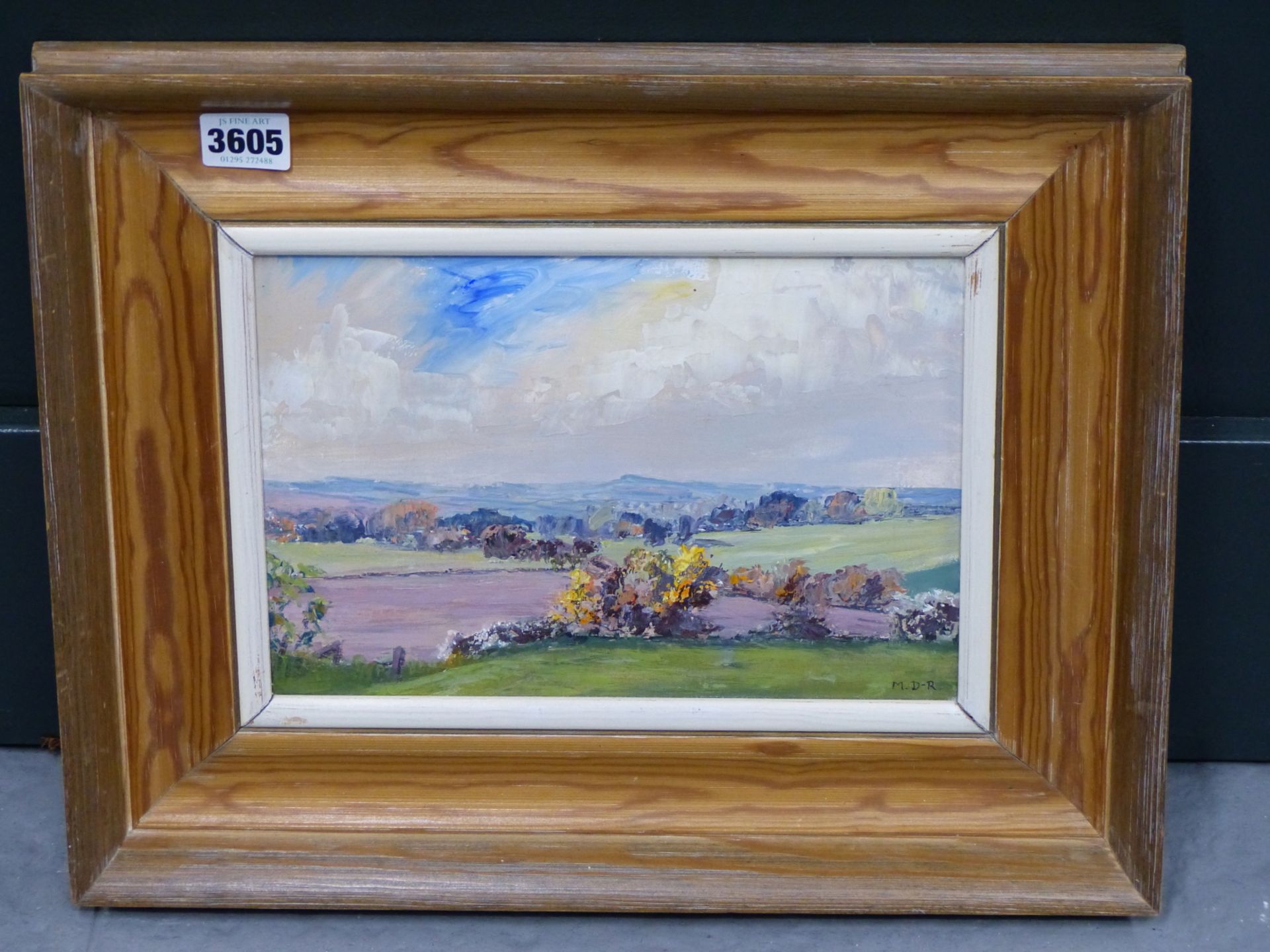 " MDR" 20TH CENTURY ENGLISH SCHOOL, LANDSCAPE WITH TREES, MONOGRAMMED LOWER RIGHT, OIL ON BOARD 25 X - Image 3 of 8