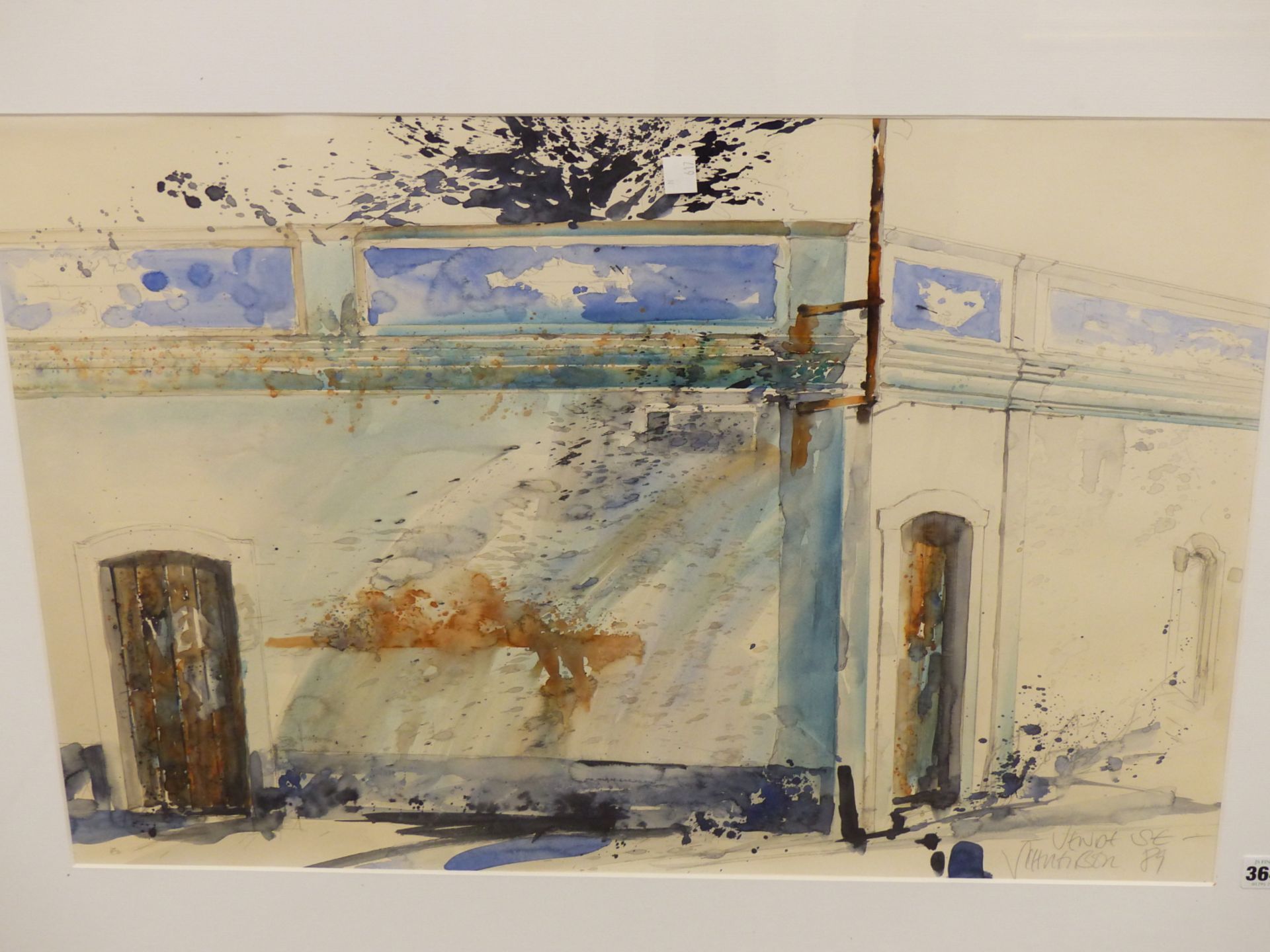 MICHAEL SCHREIBER (b. 1949). ARR. A CONTINENTAL STREET CORNER. WATERCOLOUR, SIGNED. 47 x 67cms. - Image 5 of 6