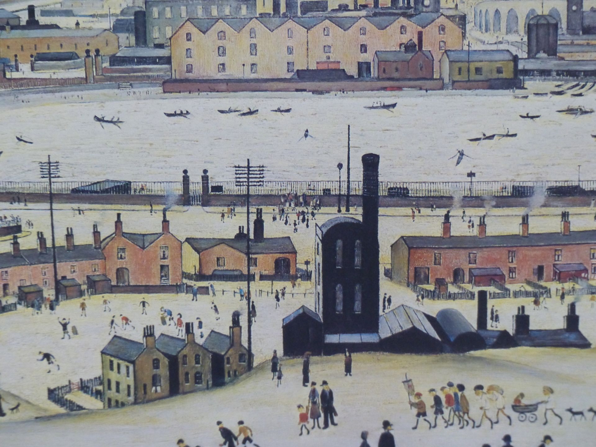 L. S. LOWRY (1887-1976) ARR. " THE POND". PENCIL SIGNED OFFSET LITHOGRAPH. FINE ART TRADE GUILD BLI - Image 7 of 9