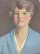 WILLIAM ARBER BROWN - KIRKPATRICK. (AMERICAN/ ENGLISH B. 1880) PORTRAIT OF THE ARTIST SISTER, OIL ON