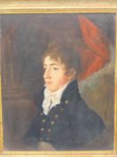 EARLY 19TH CENTURY ENGLISH SCHOOL, PORTRAIT OF A YOUNG GENTLEMAN, OIL ON PANEL. 21 X 28 cm.