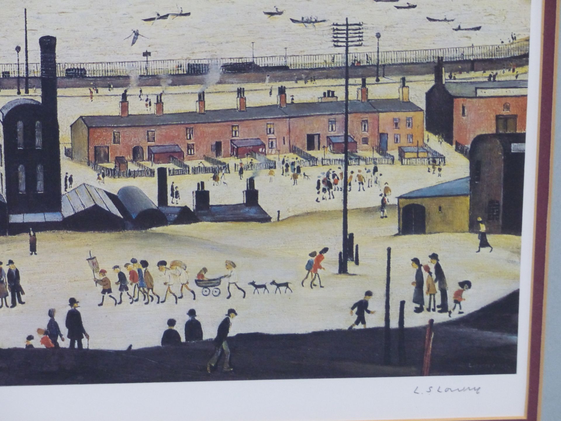 L. S. LOWRY (1887-1976) ARR. " THE POND". PENCIL SIGNED OFFSET LITHOGRAPH. FINE ART TRADE GUILD BLI - Image 3 of 9