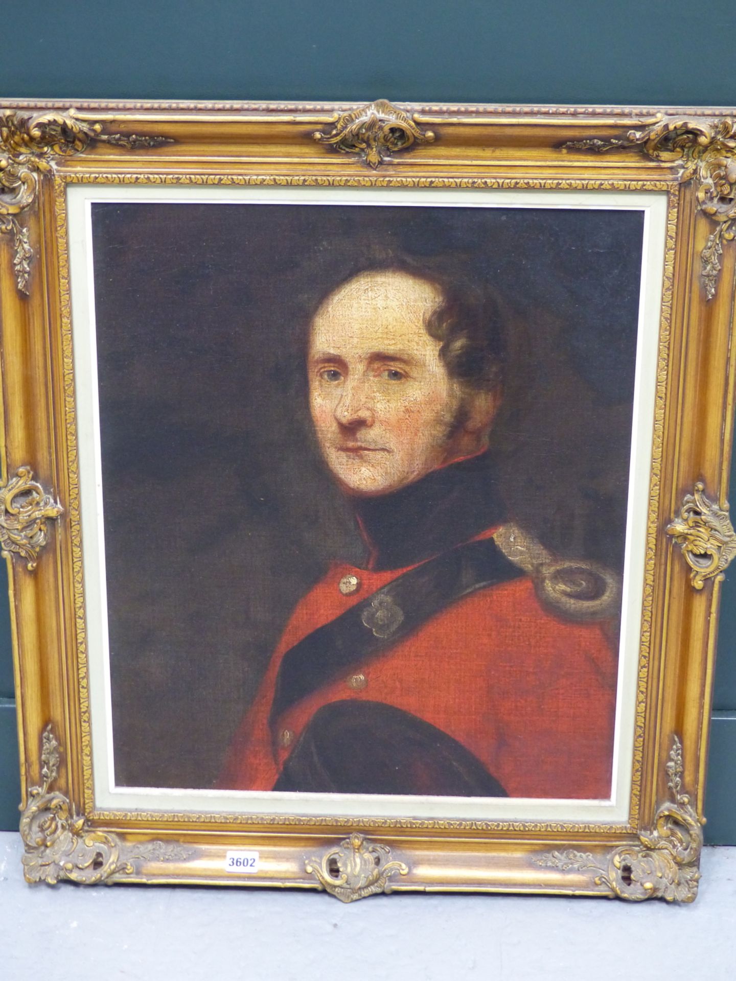 19TH CENTURY ENGLISH SCHOOL, PORTRAIT OF AN OFFICER, OIL ON CANVAS. 58.5 x 48cms. - Image 2 of 9