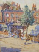 CHARLES MCIVER GRIERSON (1864-1939) KINGS STREET HAMMERSMITH, WATERCOLOUR SIGNED WITH MONOGRAM AND