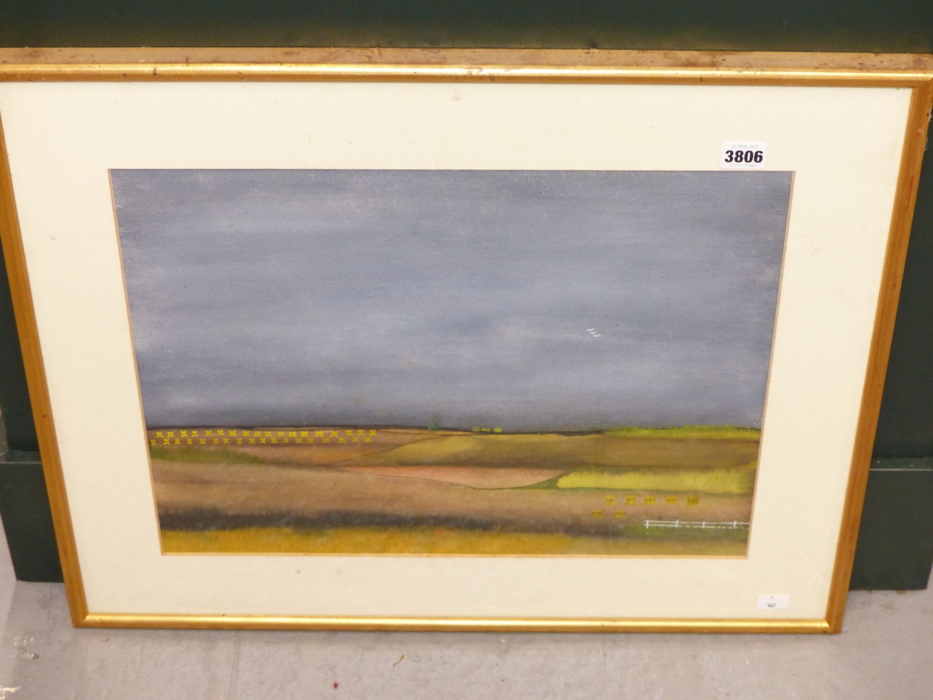 CHARLES DURANTY (1918-2006) ARR. NO SHEAVES WOULD BE CARTED UNDER SUCH A SKY. EXTENSIVE LANDSCAPE. - Image 6 of 10