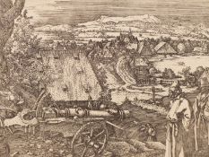 AFTER ALBRECHT DURER (1471-1528)- THE CANNON- WOODBLOCK PRINT ON PAPER- LAID DOWN. MONOGRAMMED AND