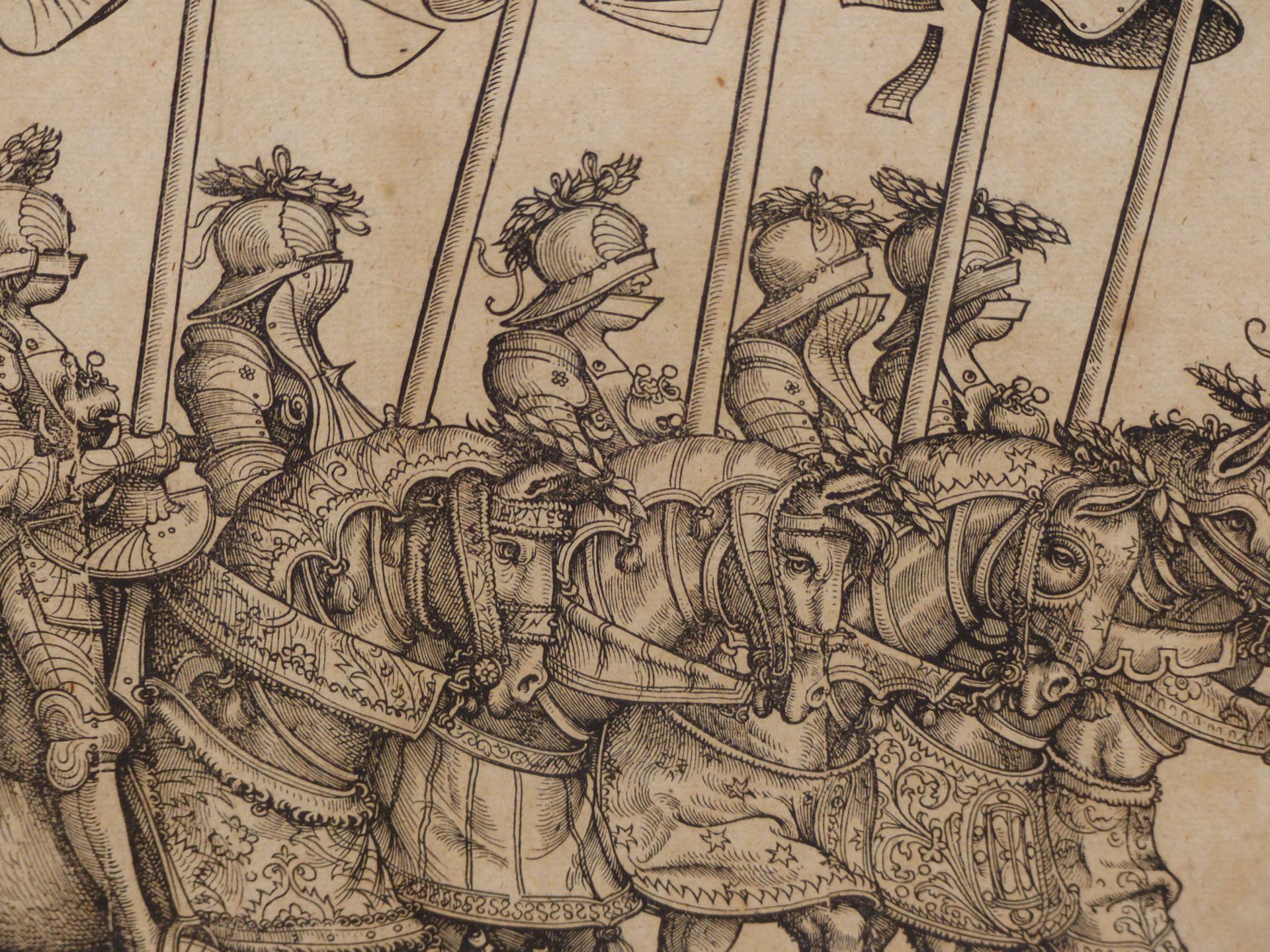 AFTER HANS BURGKMAIR (1473-1531) THE TRIUMPHAL PROCESSION OF MAXIMILIAN INTO AUGSBURG- WOODCUT- - Image 5 of 11