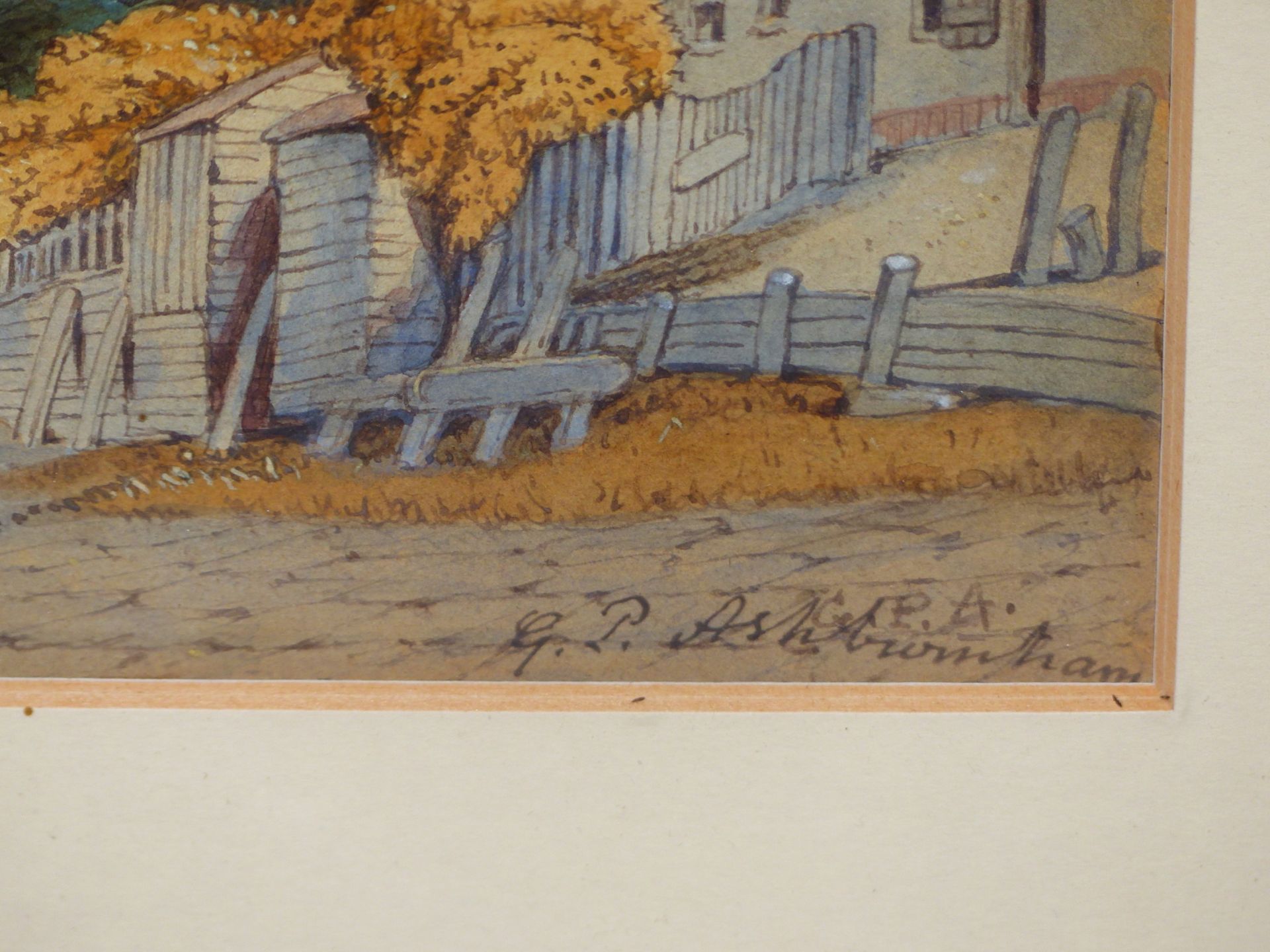 G.P. ASH****** ? (19TH CENTURY). HONFLEUR FRANCE, WATERCOLOUR, MONOGRAMMED AND SIGNED LOWER RIGHT ( - Image 3 of 6