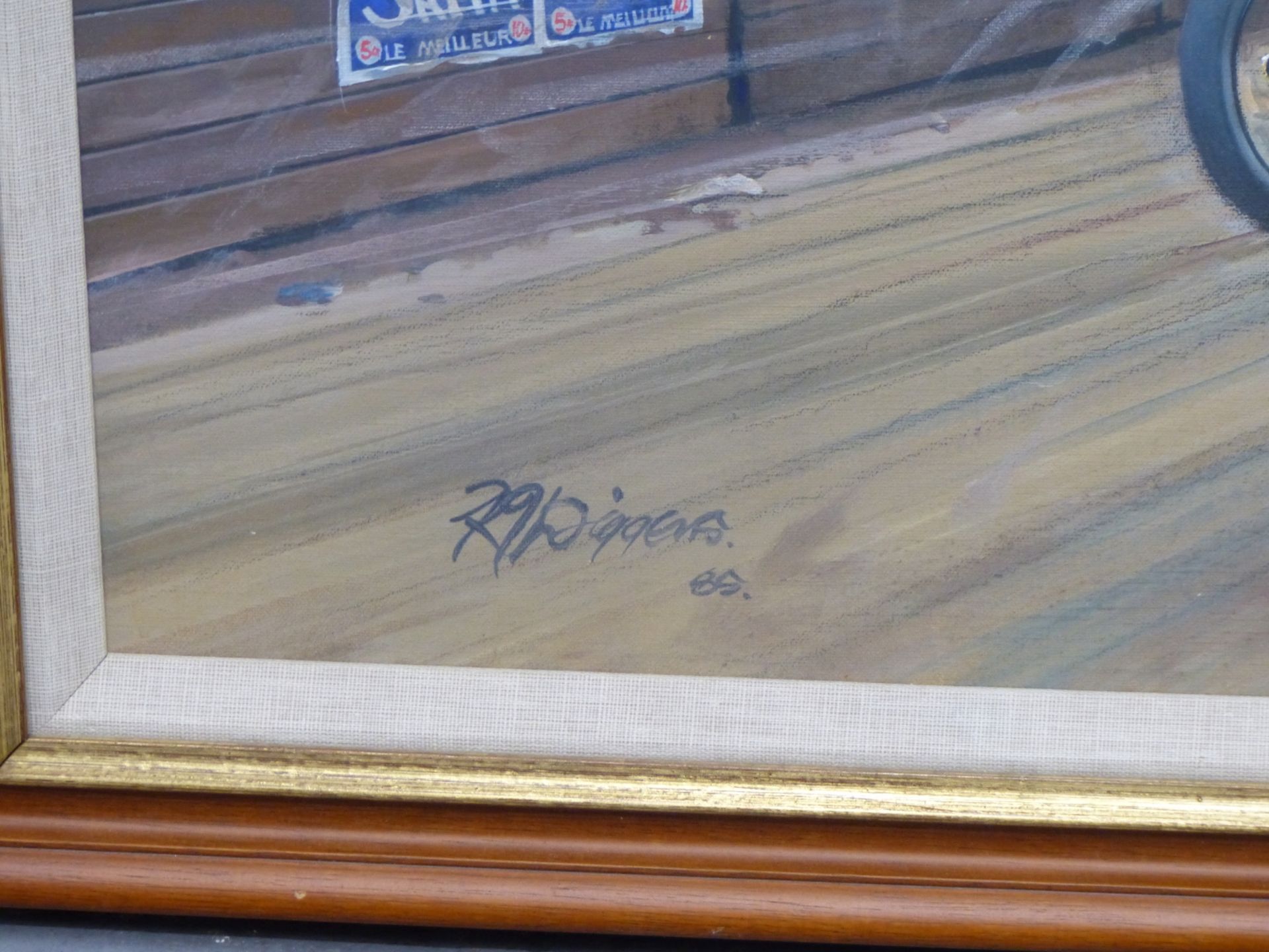RODNEY DIGGENS (B 1937), ARR. A 1920S MERCEDES No. 28 IN A TOWN ROAD RACE, OIL ON CANVAS, SIGNED AND - Image 3 of 7