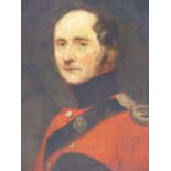 19TH CENTURY ENGLISH SCHOOL, PORTRAIT OF AN OFFICER, OIL ON CANVAS. 58.5 x 48cms.
