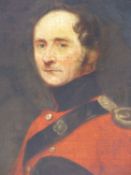 19TH CENTURY ENGLISH SCHOOL, PORTRAIT OF AN OFFICER, OIL ON CANVAS. 58.5 x 48cms.