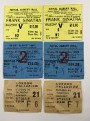 FRANK SINATRA. SIX PERFORMANCE TICKET STUBS FOR FRANK SINATRA, FOUR AT THE ROYAL ALBERT HALL AND TWO