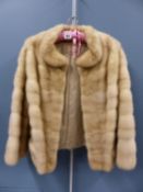 CHRISTIAN DIOR FOR MAXWELL CROFT, A FINE VINTAGE (C.1960'S/70'S) FUR BLOND MINK JACKET (APPROX UK