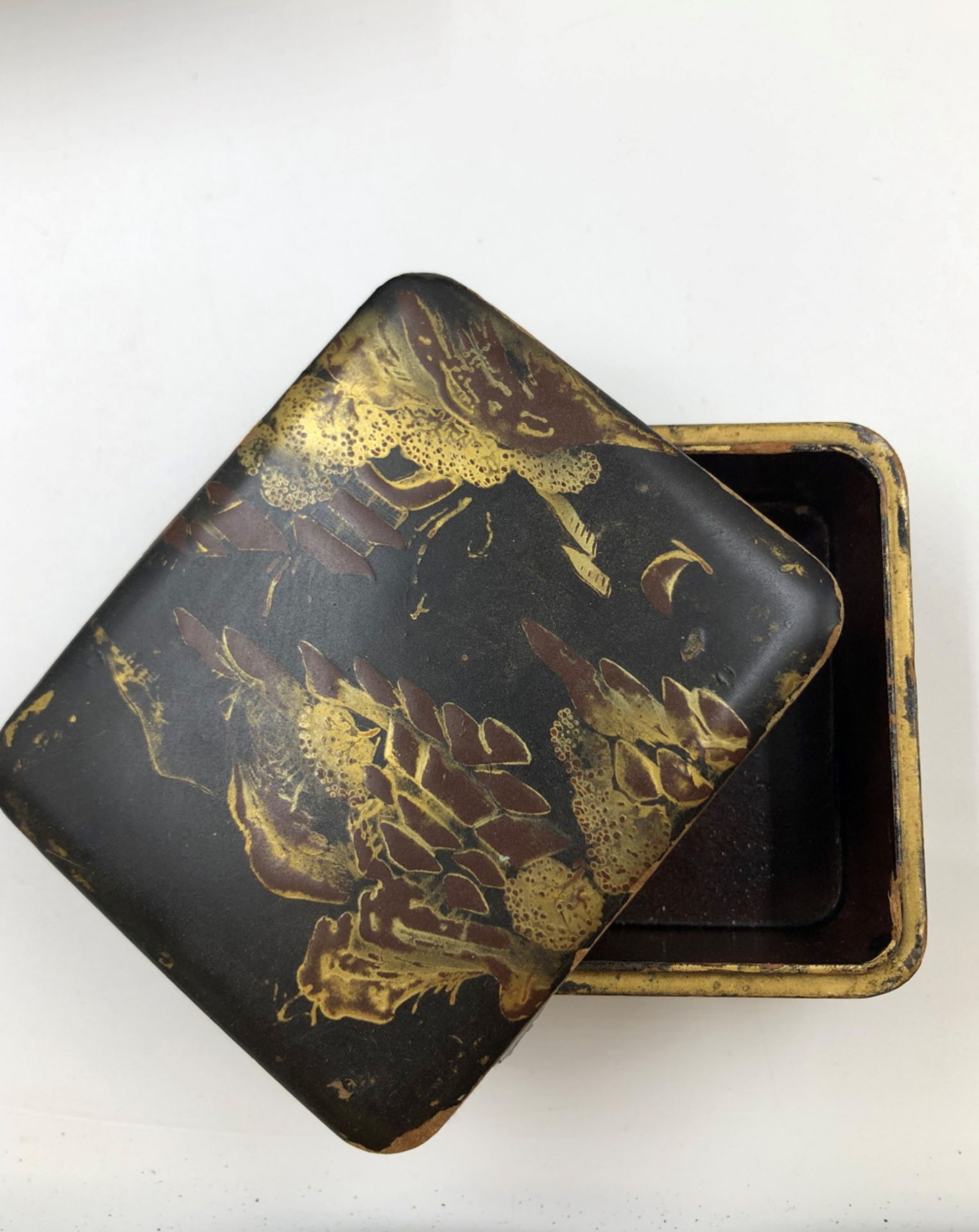 TWO ANTIQUE JAPANESE LACQUER BOXES. - Image 3 of 5