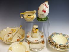 A COLLECTION OF VINTAGE, ART DECO AND OTHER CHINA WARES TO INCLUDE DESSERT SERVICES, VARIOUS