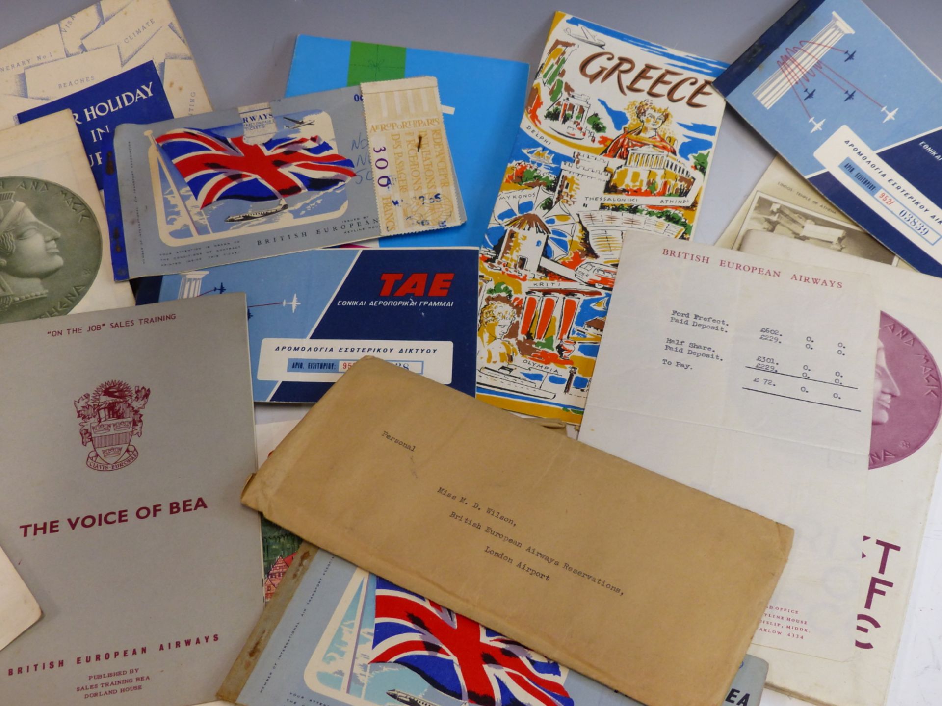 A GOOD COLLECTION OF BEA (BRITISH AND EUROPEAN AIRWAYS) MEMORABILIA AND EPHEMERA TO INCLUDE TICKETS, - Image 2 of 8