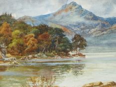 R.W. SAYLE ( 19TH CENTURY) AN ESTUARY VIEW WITH DISTANT MOUNTAIN, WATERCOLOUR SIGNED L/L.
