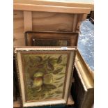 FOUR 19th/20th C. OILS ON BOARD, VARIOUS HANDS, VARIOUS SIZES.