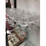 A SET OF EIGHTEEN WATERFORD WINE GLASSES