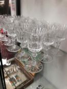 A SET OF EIGHTEEN WATERFORD WINE GLASSES