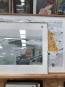 A LARGE PRINT BEATING THE BOUNDS AND A LIMITED EDITION PRINT BY CHRIS MERCIER.