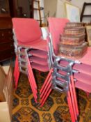 A SET OF EIGHT CASTELLI ALLOY FRAMED CHAIRS