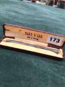 A HALLMARKED SILVER YARD O LED REFIL PENCIL WITH ORIGINAL BOX AND INSTRUCTIONS.
