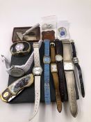 A COLLECTION OF WRIST WATCHES TO INCLUDE ACCURIST, SEKONDA ETC, TOGETHER WITH A FRANKLIN MINT