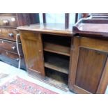 A VICTORIAN MAHOGANY SIDE CABINET