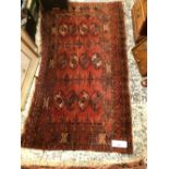 AN ANTIQUE TURKOMAN RUG BAG FACE. 154 x 94cms