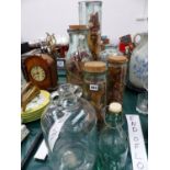A COLLECTION OF DECORATIVE GLASS JARS