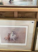AFTER BARRIE LINKLATER MARE AND FOAL II, SIGNED IN PENCIL AND ARTISTS COPY 25 x 36 cm
