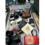 A BOX OF LENSES ETC.