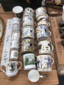 ROYAL COMMEMORATIVE MUGS BY WEDGWOOD, WORCESTER, COALPORT AND OTHERS