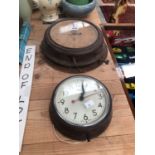 TWO SMITHS ELECTRIC WALL CLOCKS