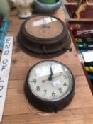 TWO SMITHS ELECTRIC WALL CLOCKS