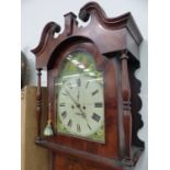A VICTORIAN MAHOGANY EIGHT DAY LONG CASED CLOCK