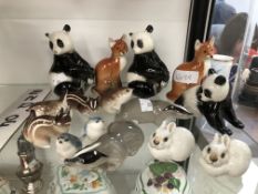 FIFTEEN VARIOUS USSR SIGNED ANIMAL FIGURES