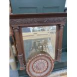 A VICTORIAN OVER MANTEL MIRROR