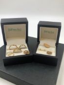 9ct HALLMARKED GOLD TO INCLUDE TWO WEDDING RING BANDS, A 9ct SIGNET RING, A HEART CHARM BRACELET