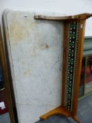 A VICTORIAN WASH STAND MARBLE TOP.