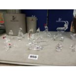 A COLLECTION OF SWAROVSKI CRYSTAL FIGURES.