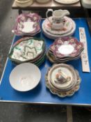 WEDGWOOD PEARL AND CREAMWARES, SPODE PLATES, NEW HALL AND OTHER SAUCERS, ETC.