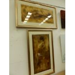 AFTER JANET TREBY CONTEMPORARY SCHOOL, TWO SIGNED EMBELLISHED PRINTS OF NUDE STUDIES OLIVIA ARTIST