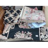 FOUR VARIOUS AUBUSSON RUGS