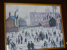 TWO VINTAGE PRINTS AFTER LS LOWRY.